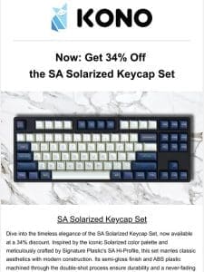 Now: Get 34% Off the SA Solarized Keycap Set