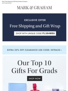 ? Now Trending: Most-Loved Monogrammed Grad Gifts + An Exclusive Offer Inside?