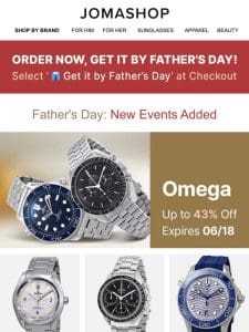 OMEGA • TUDOR • TRENDING FRAGRANCES • CITIZEN • DESIGNER SUNGLASSES • BREITLING • & MORE