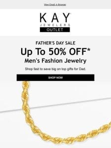 ON NOW: Up to 50% OFF Men’s Jewelry