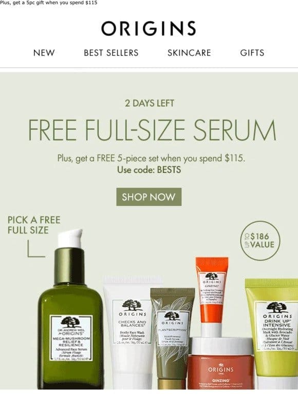 Offer Expires In 2 Days: FREE FULL-SIZE Serum