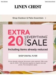 Official Launch? EXTRA 20% OFF Almost EVERYTHING* >