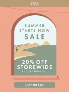 One Last Shot: 20% Off Storewide