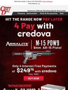 Only 4 Payments of $249.75 for This Armalite M-15 PDW9 AR Pistol!