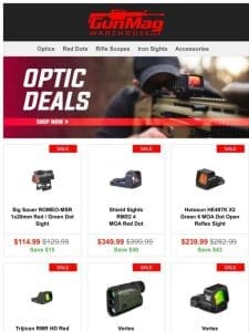 Optics Here， Get Your Optics Here! | Sig ROMEO-MSR Red Dot Sight for $115