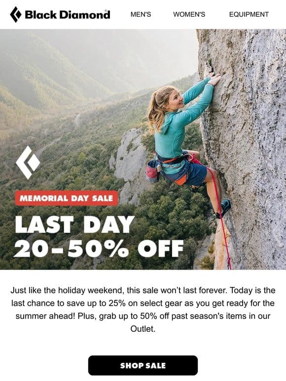Our Memorial Day Sale Ends Today