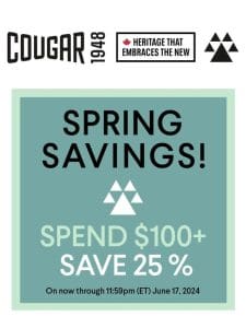 Our Spring Savings! Event continues