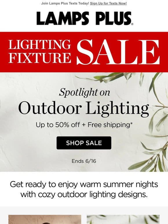 Outdoor Lights on Sale! Illuminate Your Summer Nights