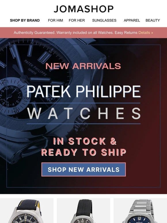 PATEK PHILIPPE WATCHES ? NEW ARRIVALS