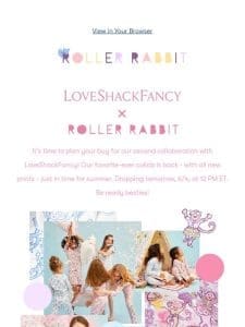 PLAN YOUR LOVESHACKFANCY X ROLLER RABBIT BUY