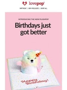 PLUSHPOP BIRTHDAY??