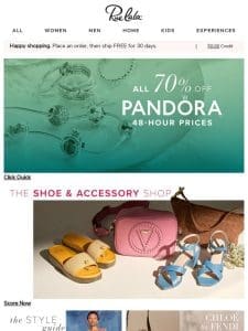 ? Pandora ALL 70% OFF ? 48 HRS to score sparkle!