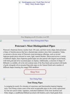 Peterson’s Most Distinguished Pipes | Supreme Grades with Silver and Gold Accents