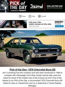 Pick of the Day: 1970 Chevrolet Nova SS