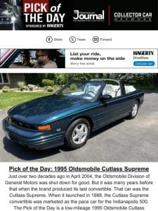 Pick of the Day: 1995 Oldsmobile Cutlass Supreme