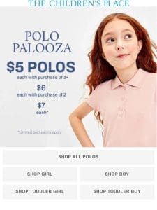 Polo Palooza is BACK! $5 POLOS