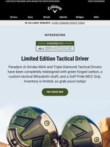 Pre-Order Now: Limited Edition Paradym Ai Smoke Tactical Driver
