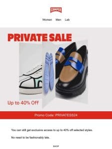 Private Sale | Up to 40% Off