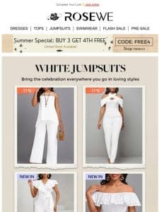 Pure elegance in white: 4TH FREE!