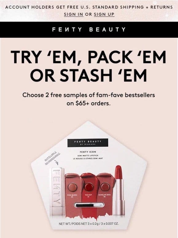 Quick—choose 2 free samples ✨