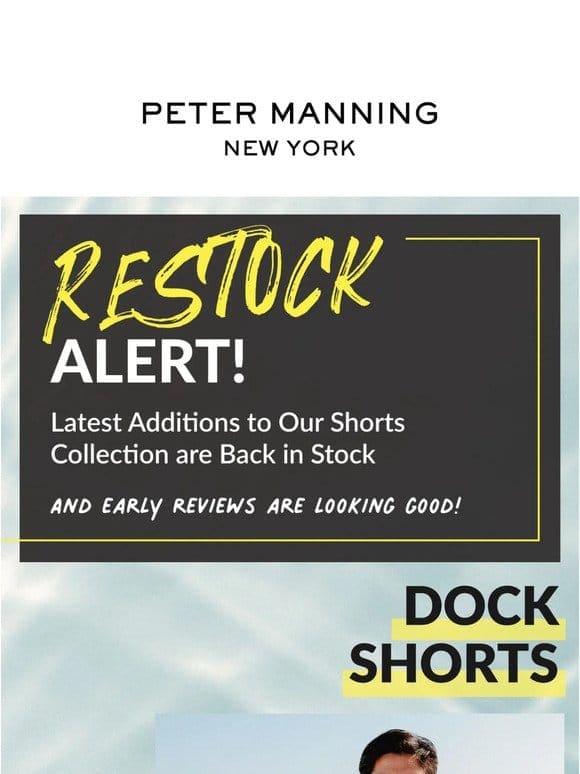RESTOCK Alert! Dock and Cargo Shorts