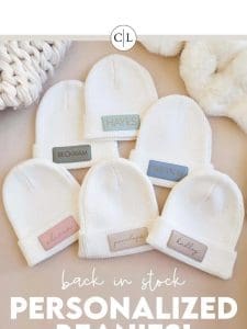 RESTOCKED: Personalized Beanies!