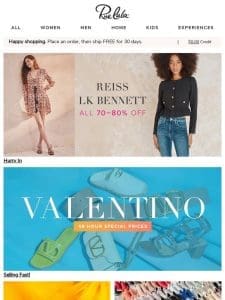 Reiss & LK Bennett   All 70 – 80% Off