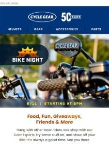 Reminder! Bike Night Is Tomorrow