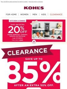 Ring ring   Up to 85% off clearance is calling …