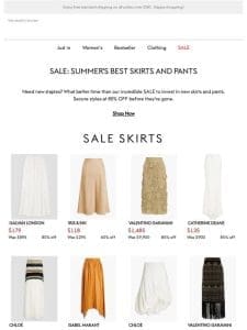 SALE: Trending skirts， pants， and more for even less