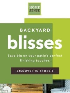 SAVE on outdoor décor