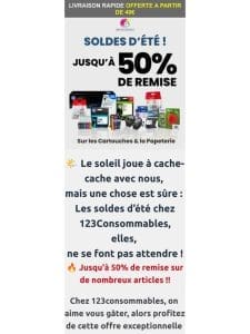 SOLDES D’ÉTÉ : Jusqu’à -50%