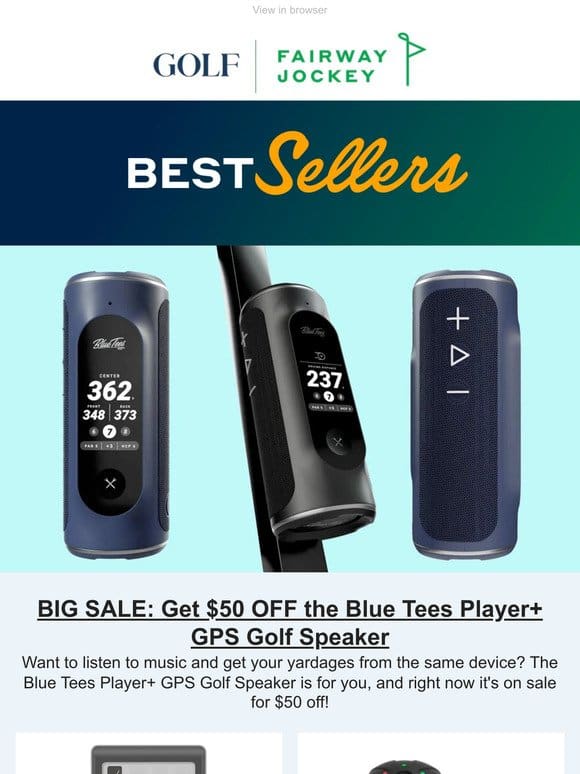Sale alert! $50 off Blue Tees Player+ GPS Golf speaker