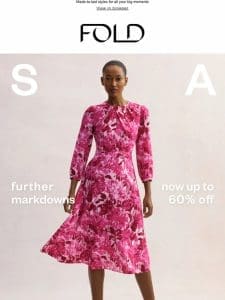 Sale continues – up to 60% off occasionwear