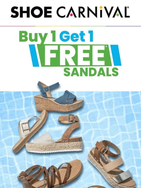 Sandals galore: BOGO Free!