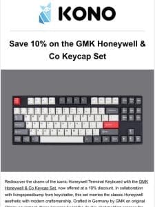 Save 10% on the GMK Honeywell & Co Keycap Set