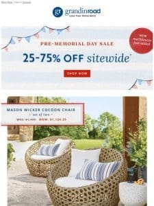 Save 25-75% sitewide