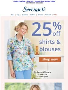 Save 25% – Fun Summer Shirts – You’ve Never Looked Better!