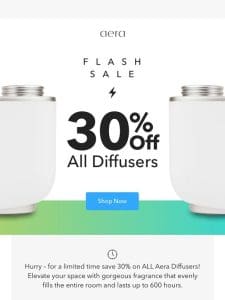 Save 30% On Diffusers
