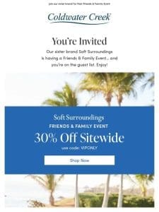 Save 30% Sitewide at Soft Surroundings