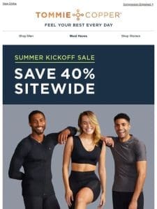 Save 40% Sitewide During the Summer Kickoff Sale