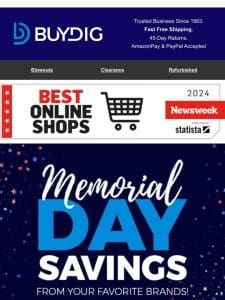 Save Big with LG， Samsung & More this Memorial Day! ?