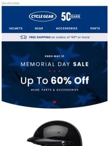 Save Up To 60% During The Memorial Day Sale