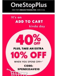 Save an EXTRA 10%…