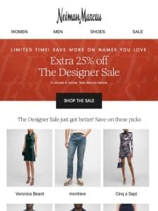 Save even more on The Designer Sale!