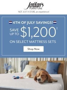 Save up to $1，200 on mattress sets during our 4th of July event!