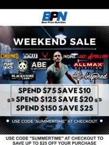 Save up to $25 OFF your Supplement Purchase