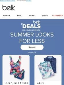 Save up to 50% off women’s fashion， men’s sportswear & more