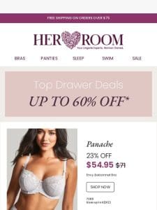 Save up to 60% off Top Drawer Deals!