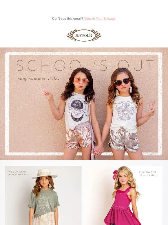 School’s Out! Shop NEW summer essentials